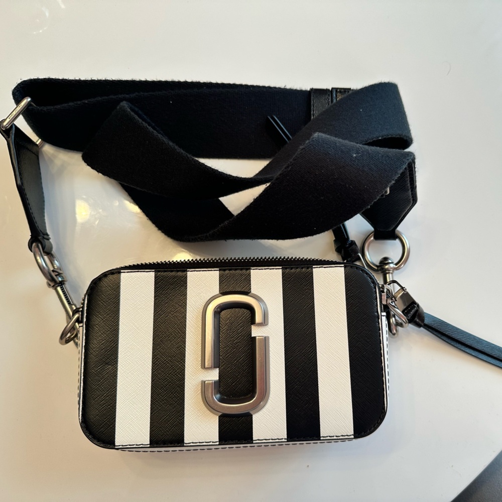 Marc Jacob’s Snapshot Striped Crossbody Bag